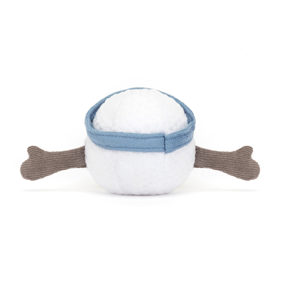Jellycat Amuseables Golf Ball smile, sunny expression lightens any desk