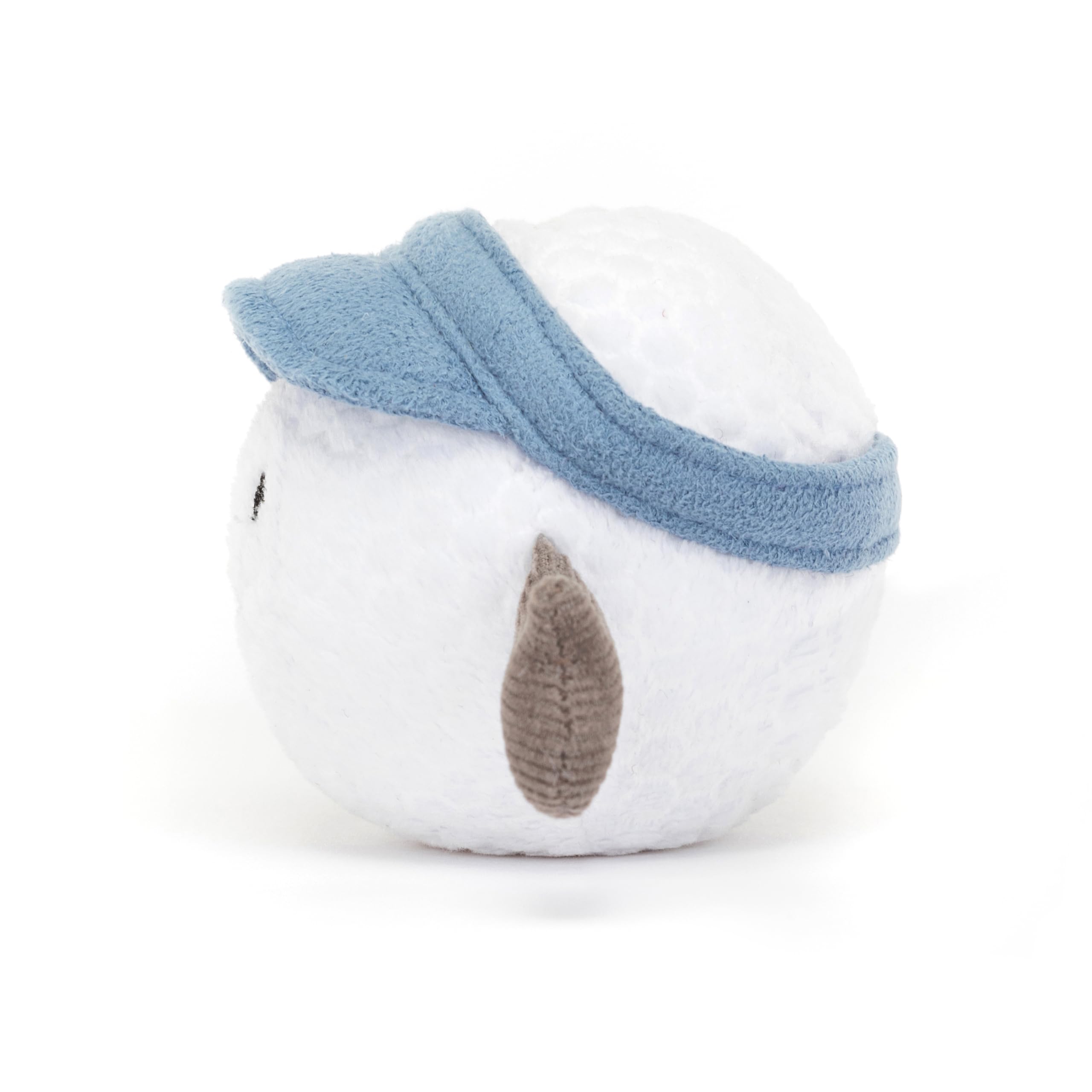 Jellycat Amuseables Golf Ball visor, soft blue cap adds sporty charm