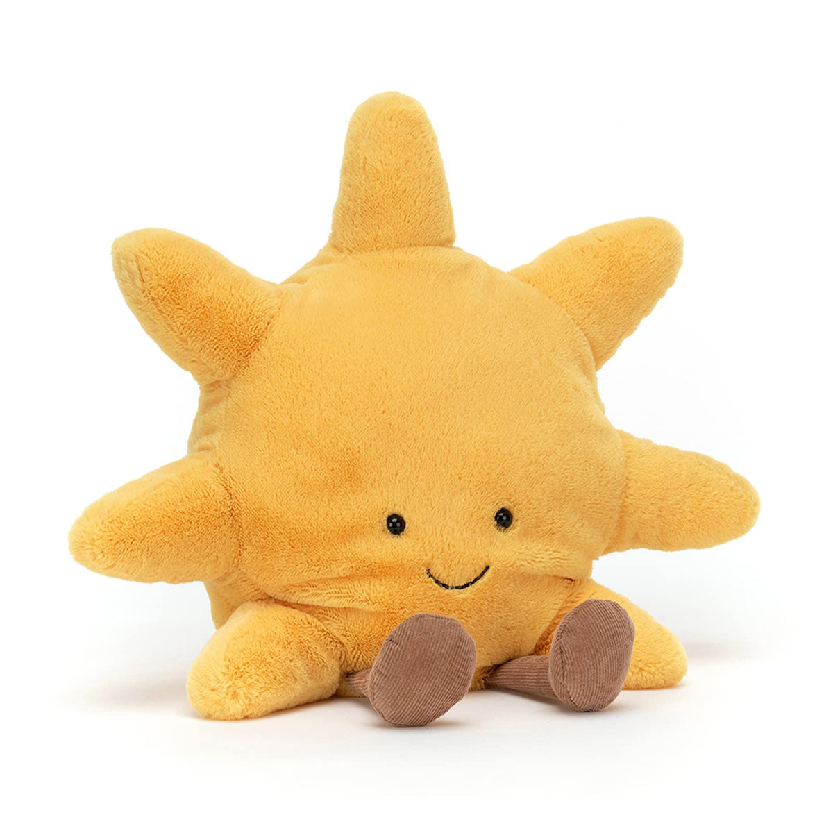 Jellycat Amuseables Sun plush in 12-inch size, ideal for shelf decor and cuddles.