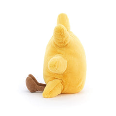 Weighted bottom keeps Jellycat Amuseables Sun upright on desks or shelves.