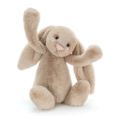Jellycat Bashful Beige Bunny close-up of soft fur for comforting hugs.