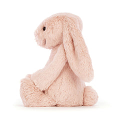Jellycat Bashful Blush Bunny plush fur offers luxurious softness.