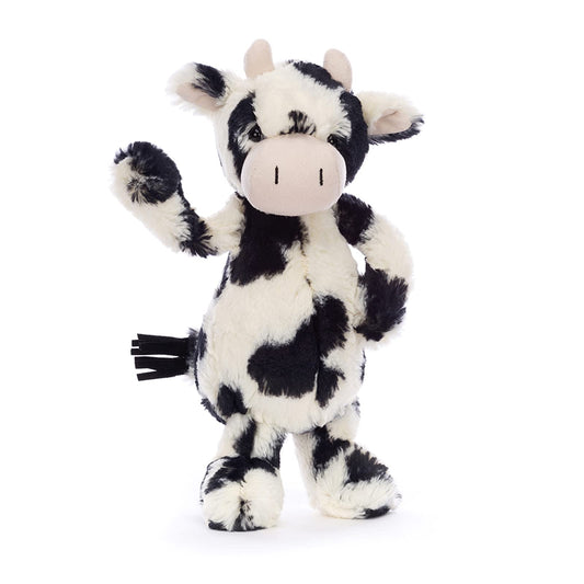 Jellycat Bashful Calf with soft fur for gentle hugs.