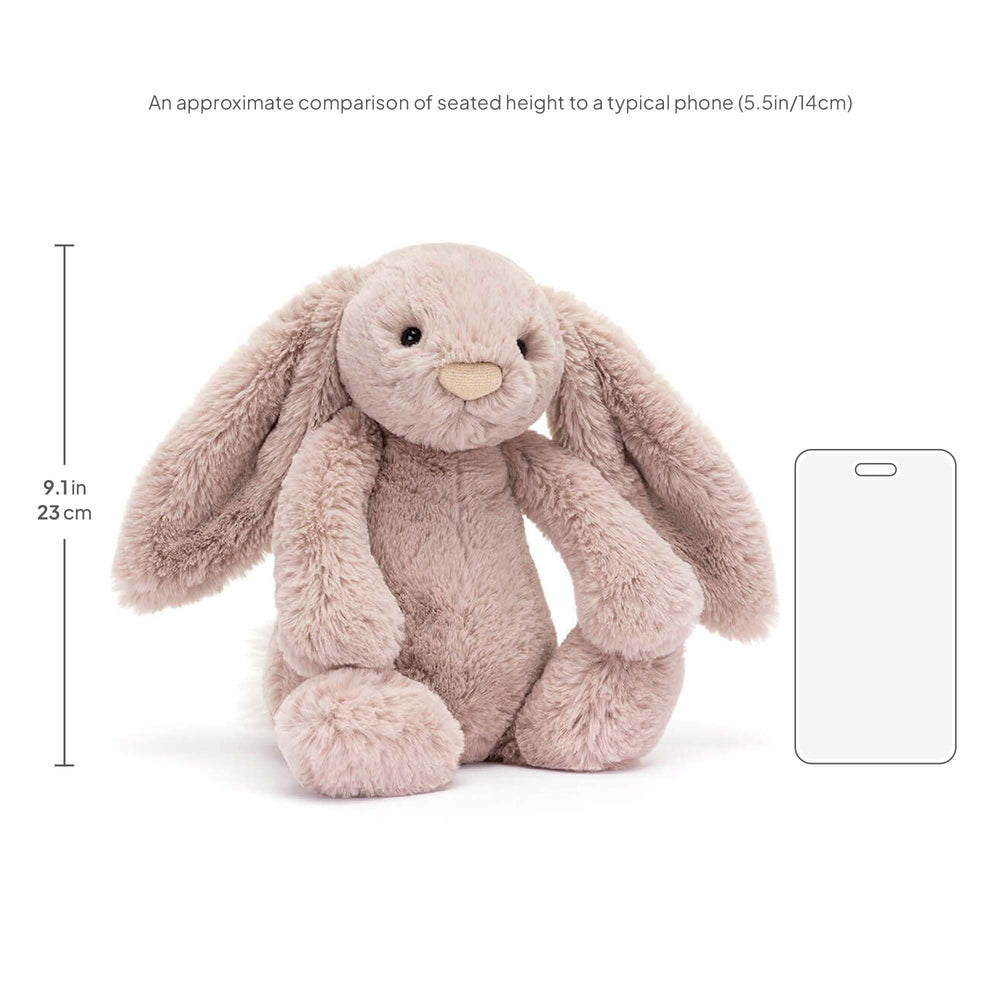 Jellycat Bashful Luxe Rosa Bunny gift-packaging, ready for gifting moments.
