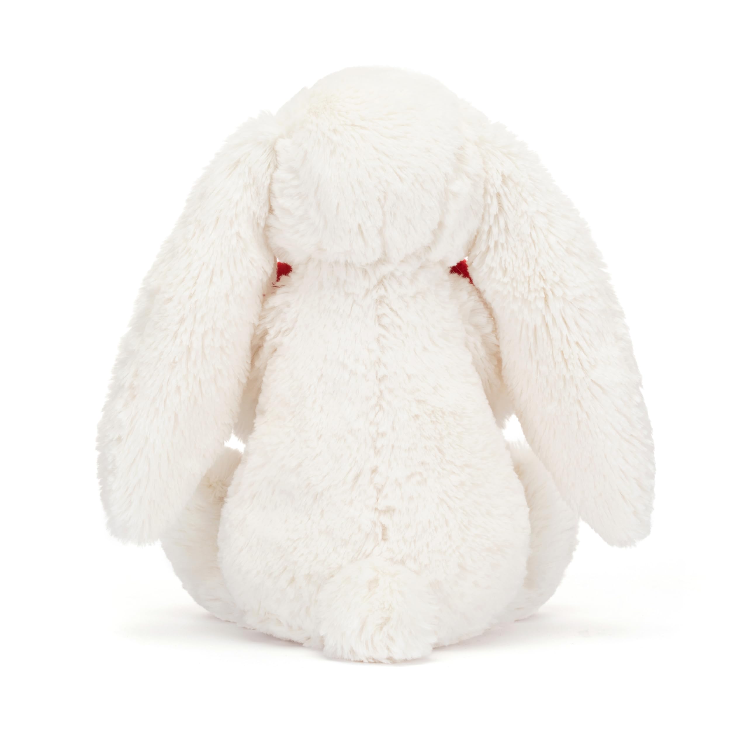 Jellycat Bashful Red Love Heart Bunny fur close-up showing plush texture and premium construction.