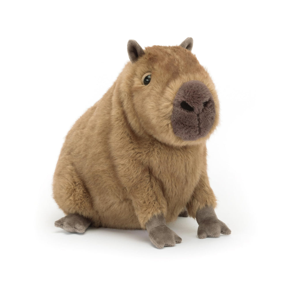 Jellycat Clyde Capybara full-body plush, a huggable companion for kids and adults.