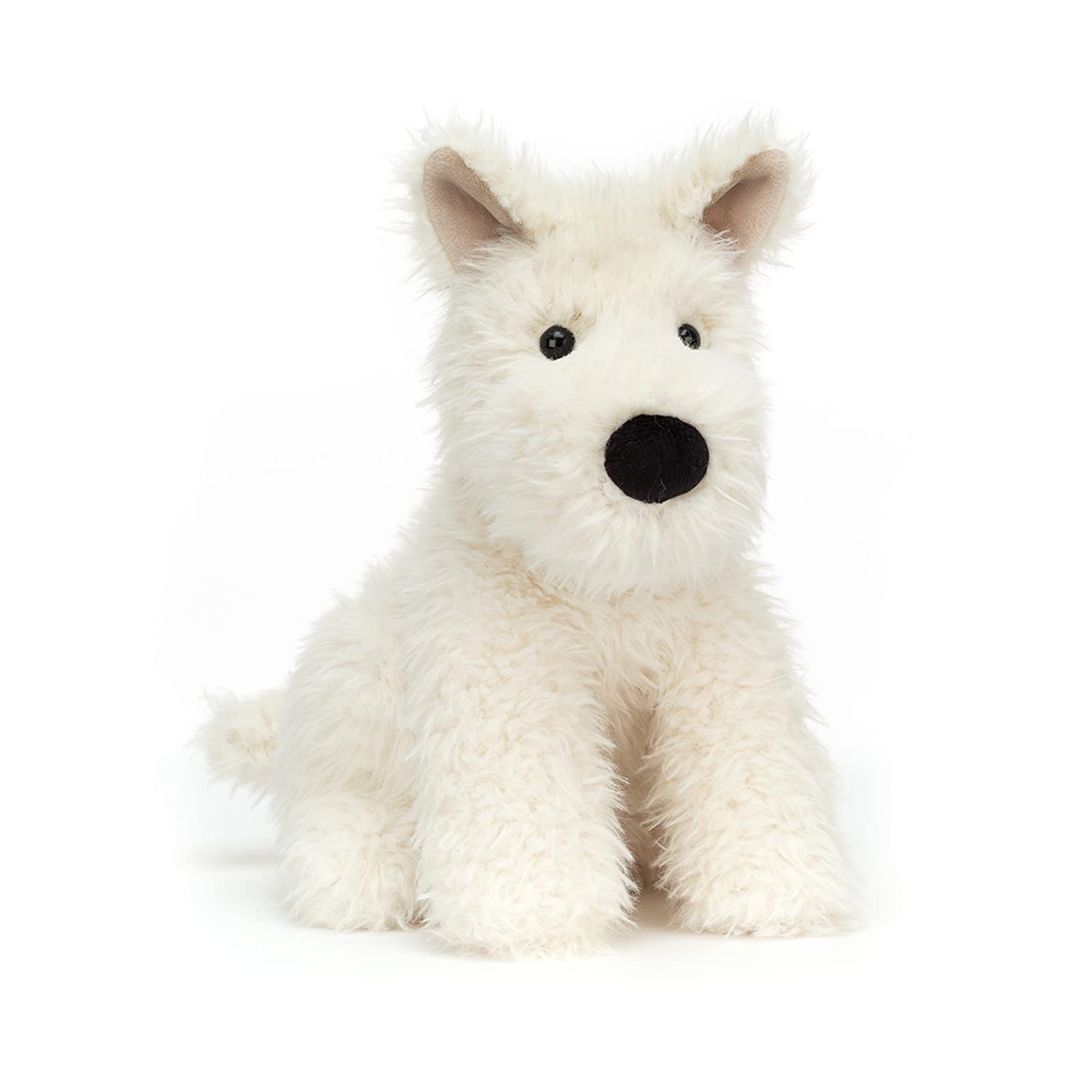 Jellycat Munro Scottie Dog medium sitting pose, a loyal cuddle partner.