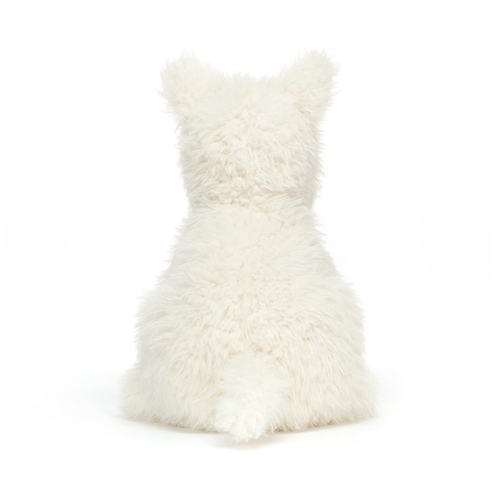 Jellycat Munro Scottie Dog tufted white fur, premium craftsmanship and lasting charm.