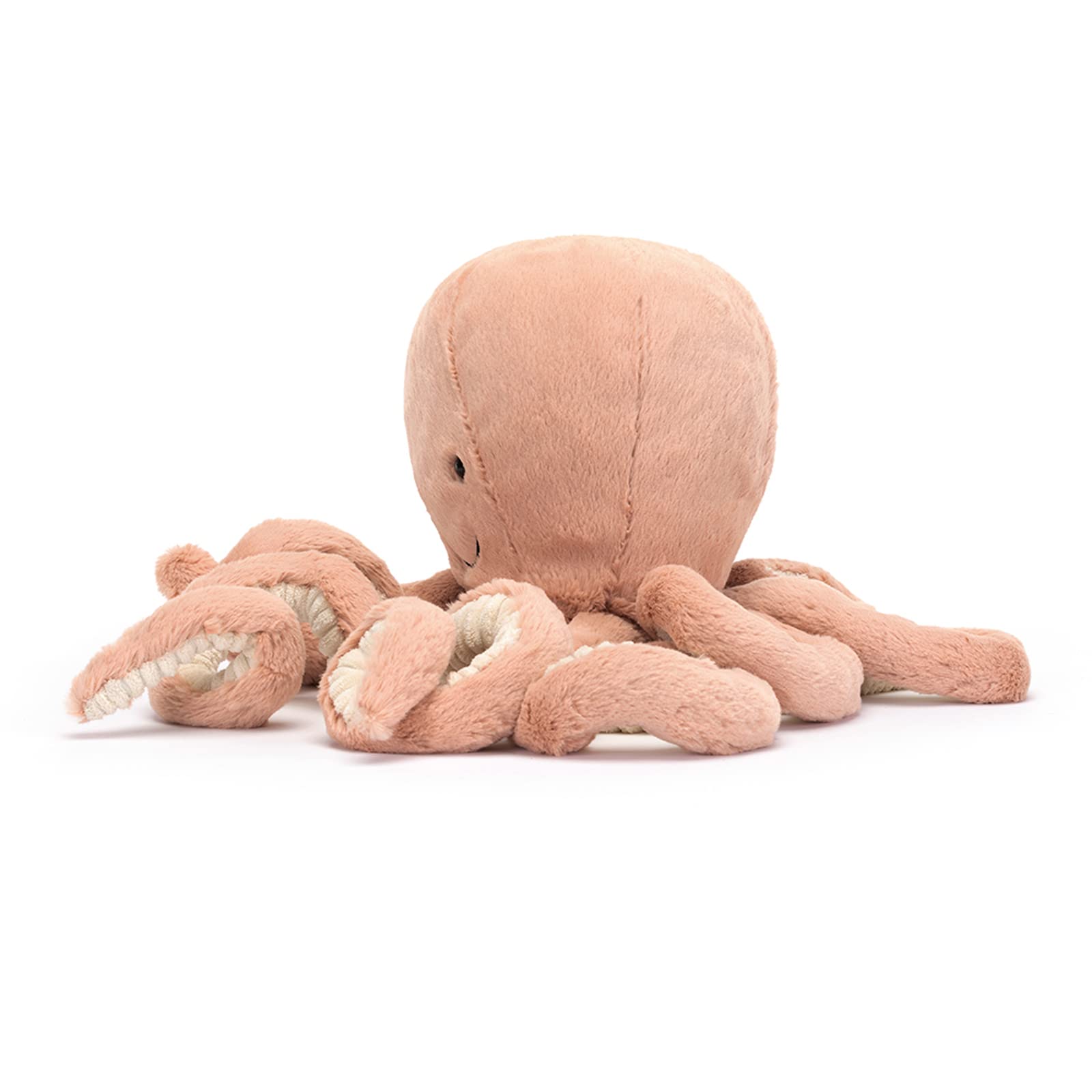 Jellycat Odell Octopus fabric closeup, plush texture and exceptional softness.