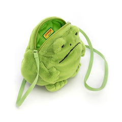 Jellycat Ricky Rain Frog plush fabric texture close up highlights soft premium materials
