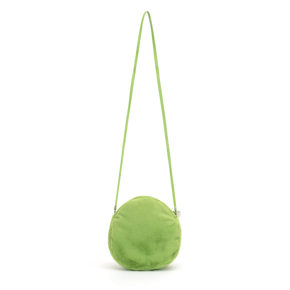 Jellycat Ricky Rain Frog size reference with phone illustrates everyday practicality
