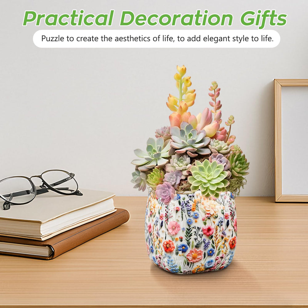 Jellydog Toy decorative vase puzzle piece with detachable water cup