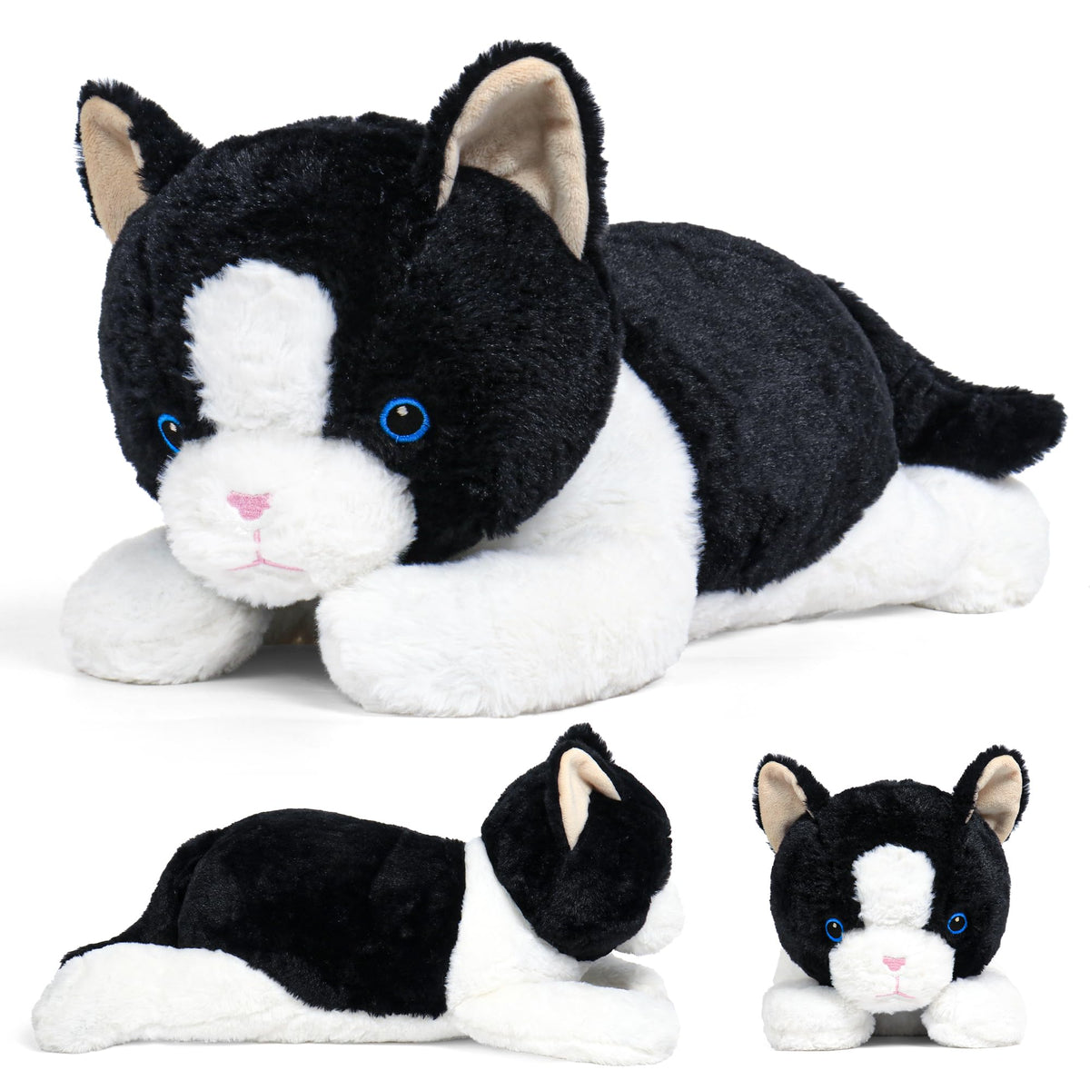 JellyMallow cat-weighted plush front view offers cozy hugs and soft fabric.