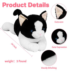 JellyMallow cat-plush legs detail reveal beads and stability during cuddling.