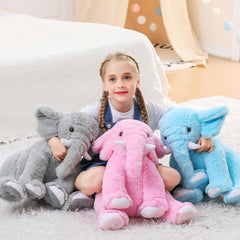 JellyMallow Elephant being hugged by a child for comfort and companionship