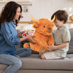 JellyMallow Highland Cow bedtime buddy image suggests a soothing nightly companion.
