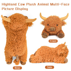 Authentic Highland design with fluffy fabric and faux horns in JellyMallow plush