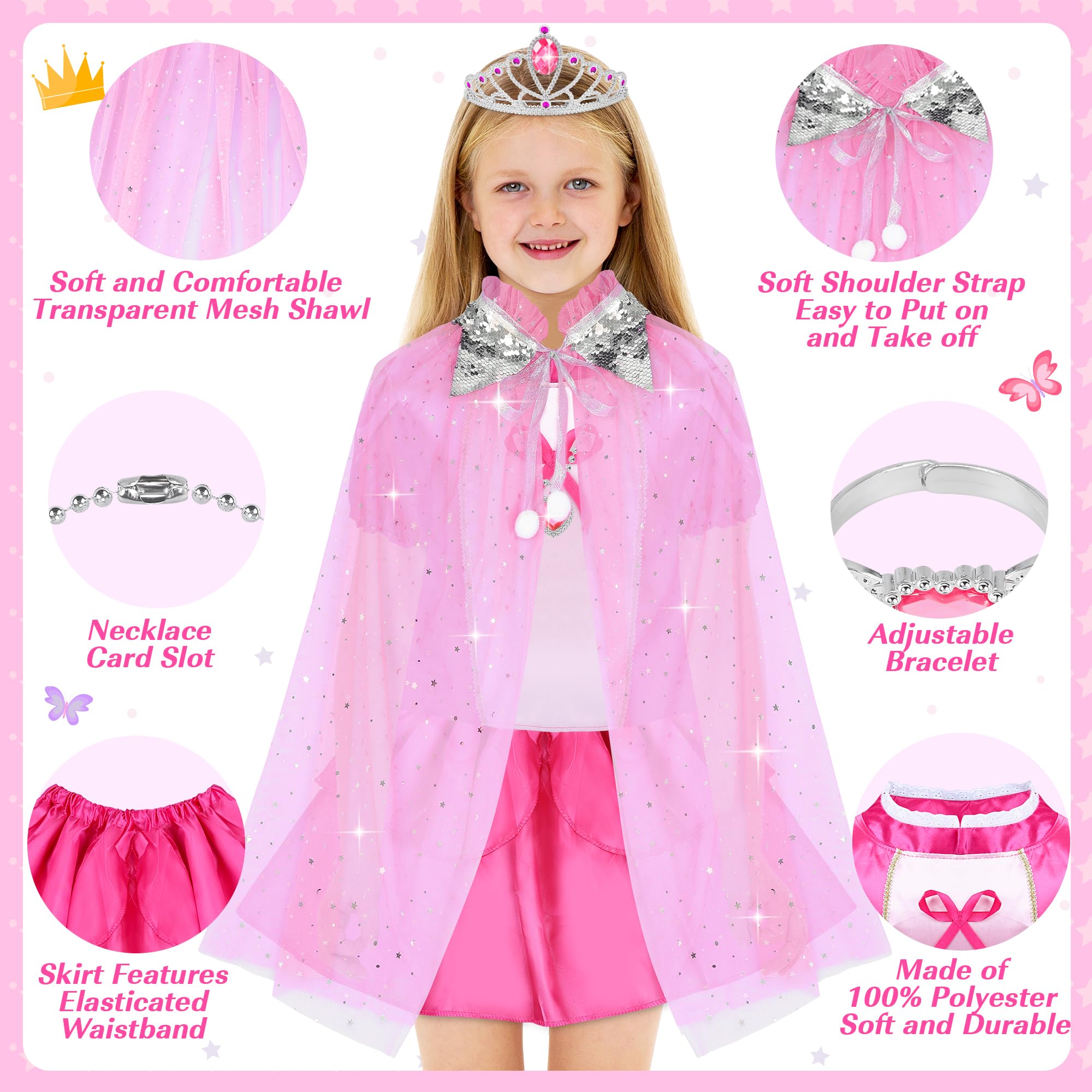 JEMSHE dress-up accessories including tiaras and capes for imaginative styling