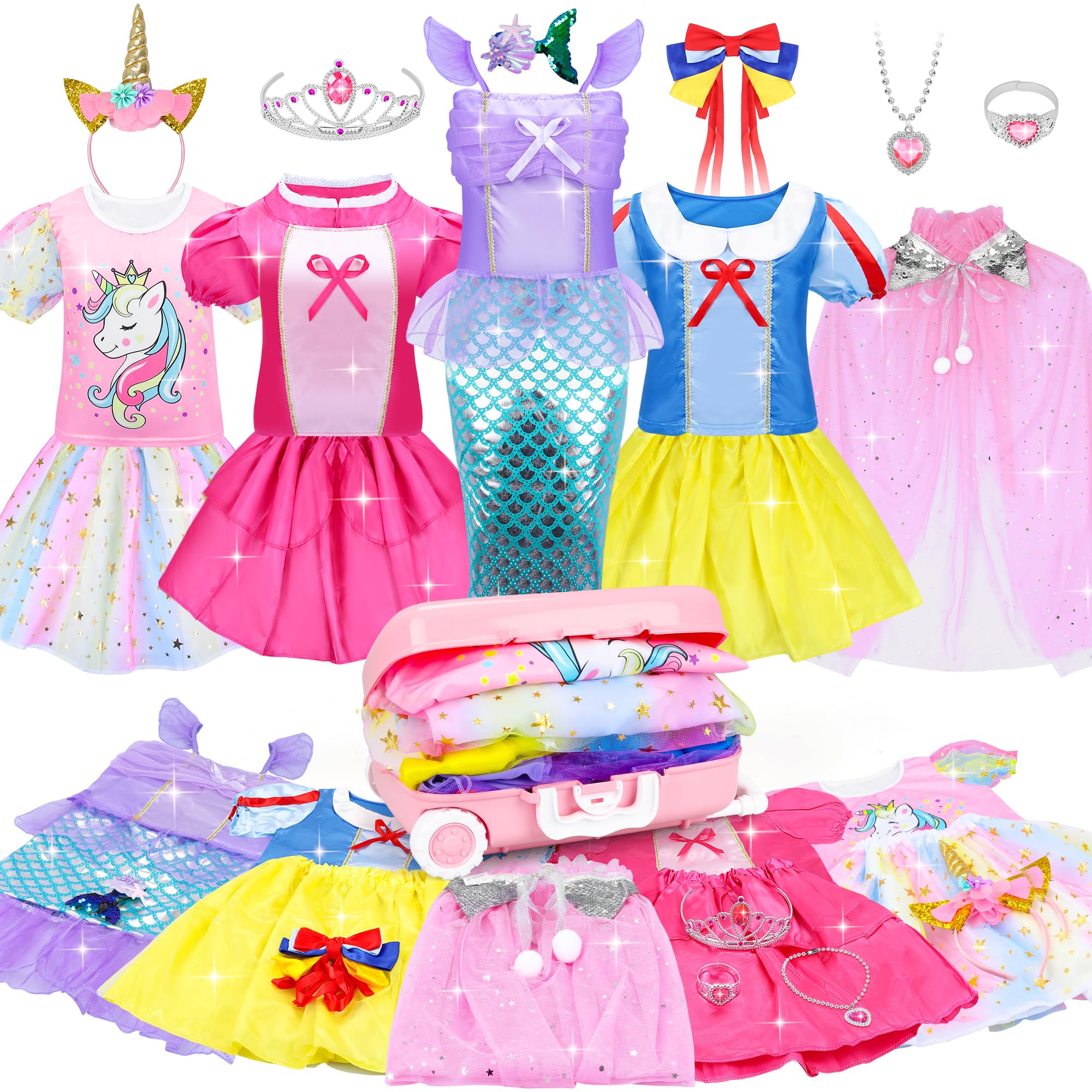 JEMSHE princess dress-up set, 15-pcs, for imaginative play and dress-up fun