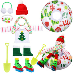 Jenaai Christmas doll accessories set (9-pcs) enhances festive doll displays and imaginative play.