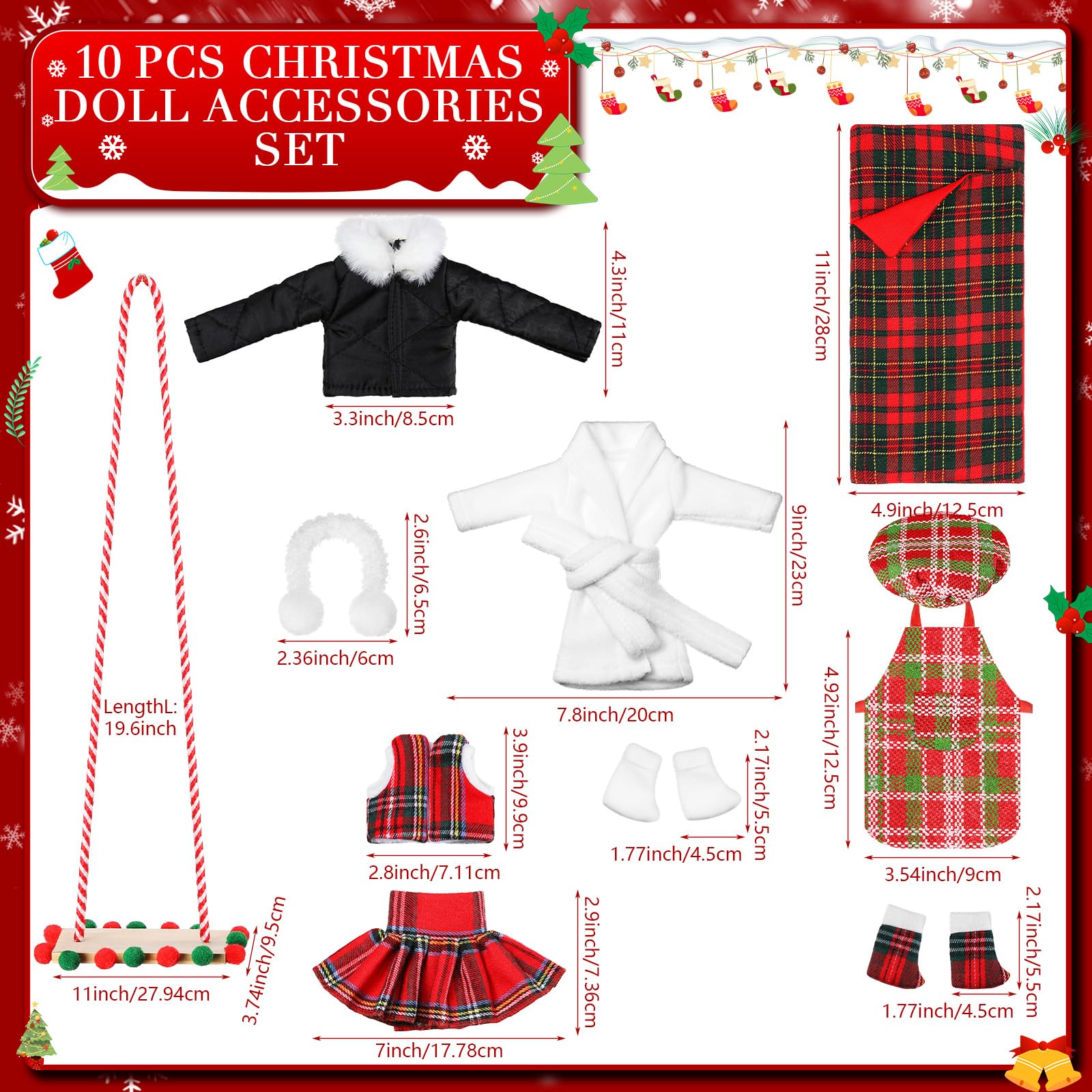 Jenaai Christmas elf clothes set sleeping bag cozy elf outfit