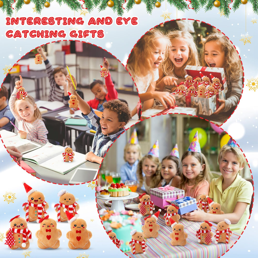 Jenaai gingerbread plush table decor for holiday setup