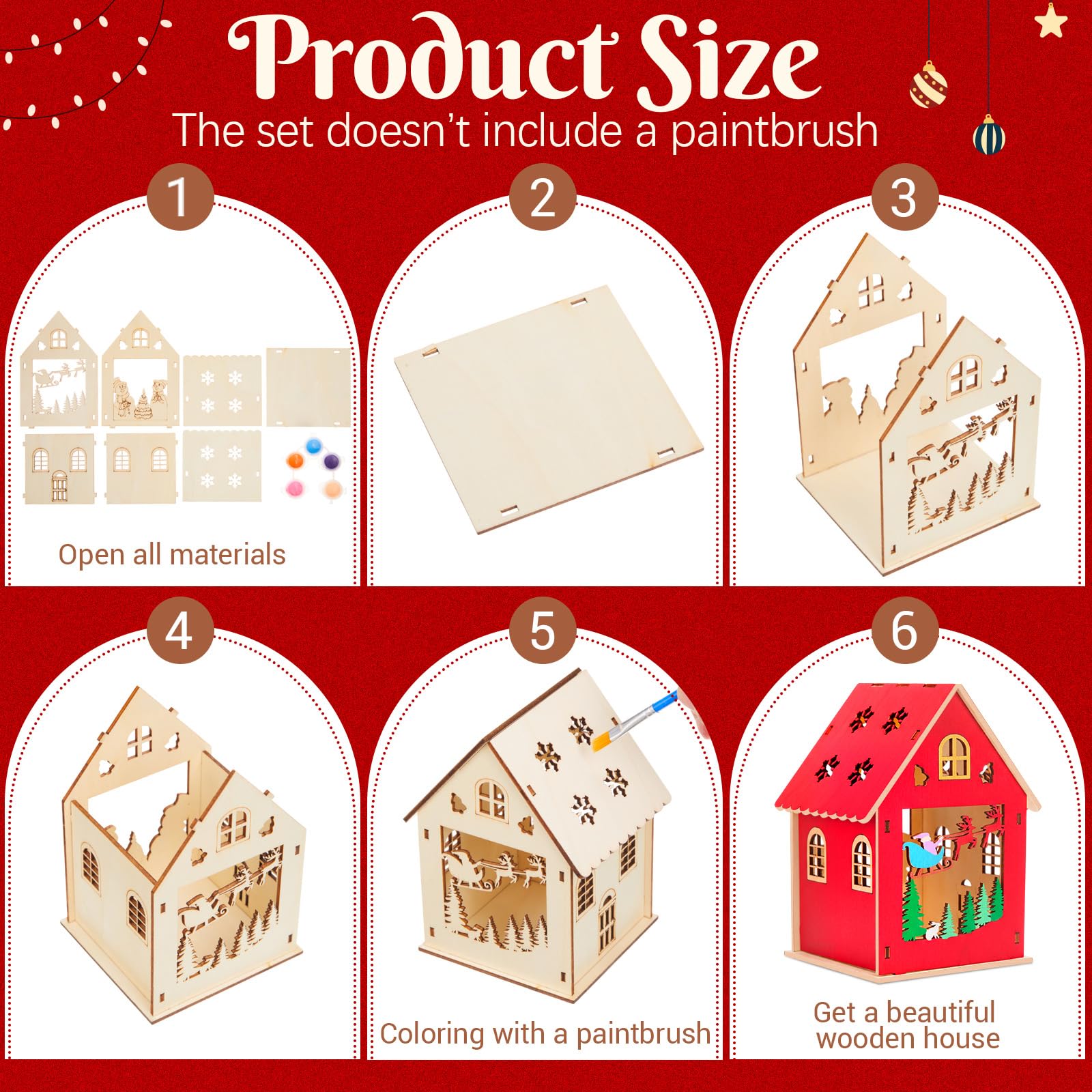 Jenaai DIY wooden houses invite colorful creativity and family bonding.