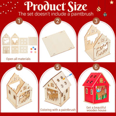 Jenaai DIY wooden houses invite colorful creativity and family bonding.