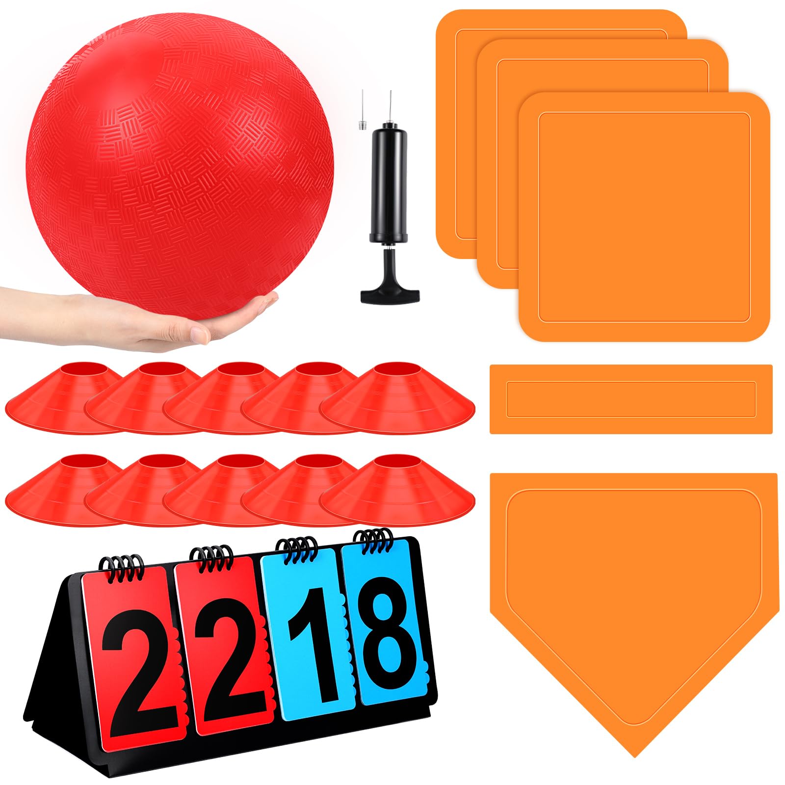 Jenaai 10-inch playground kickball ball ideal for indoor and outdoor play.
