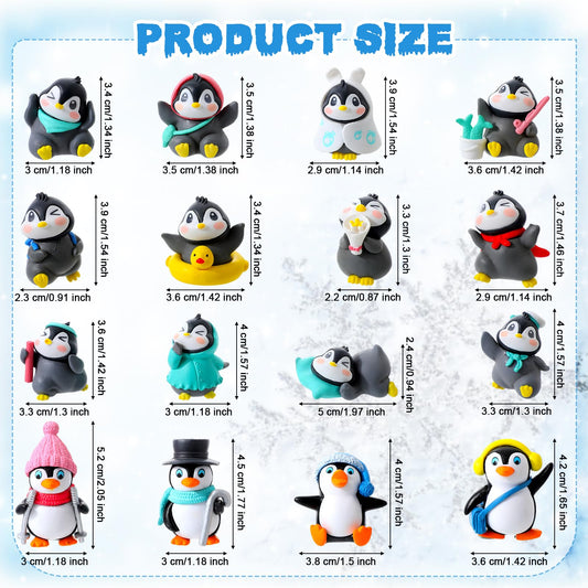 Jenaai mini penguin cake topper detailed close-up