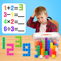 Jenaai orange math cubes support early numeracy in classroom settings.