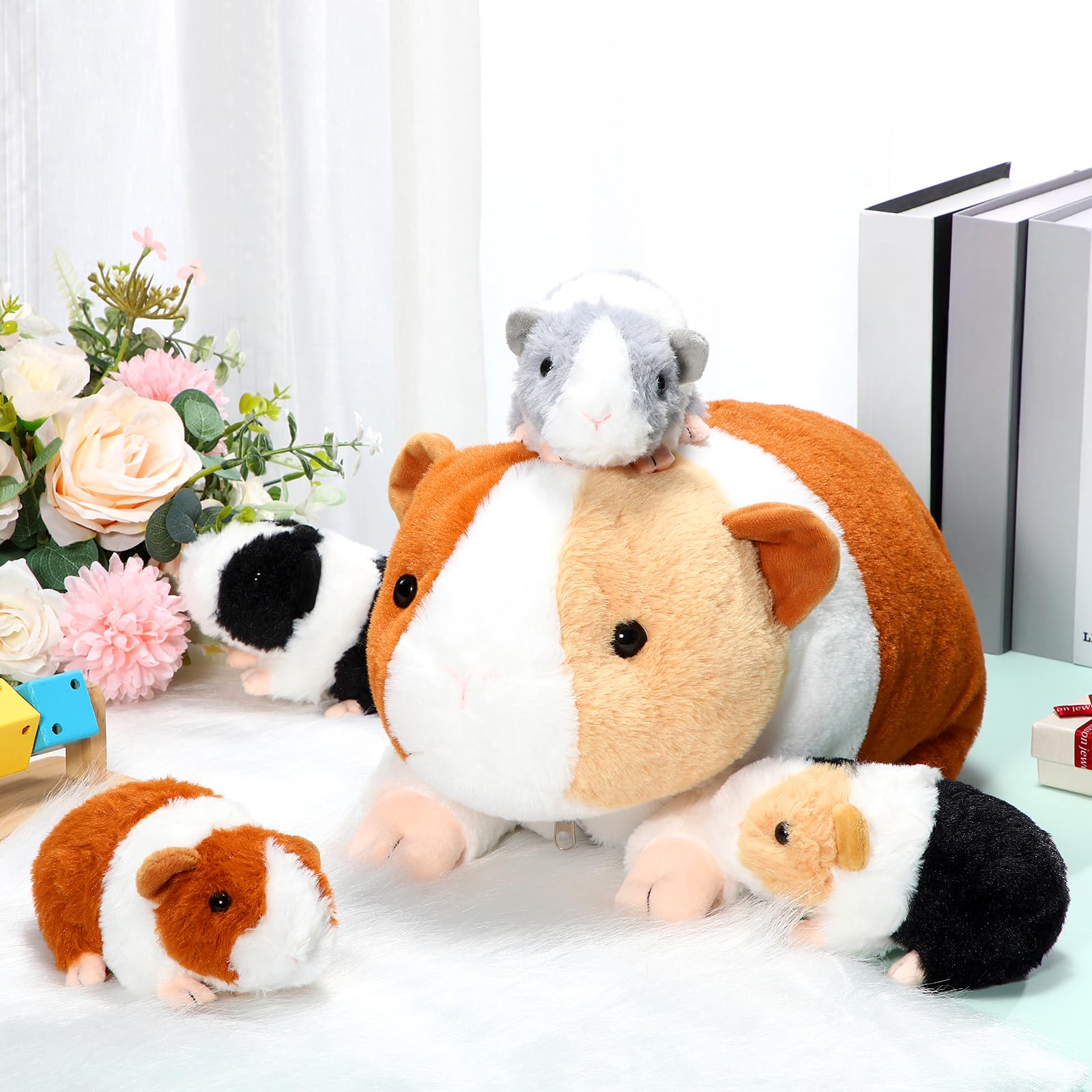 Jenaai soft guinea pig plush fabric, durable and comforting.