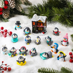 Jenaai winter decor penguin scene for dioramas and terrariums