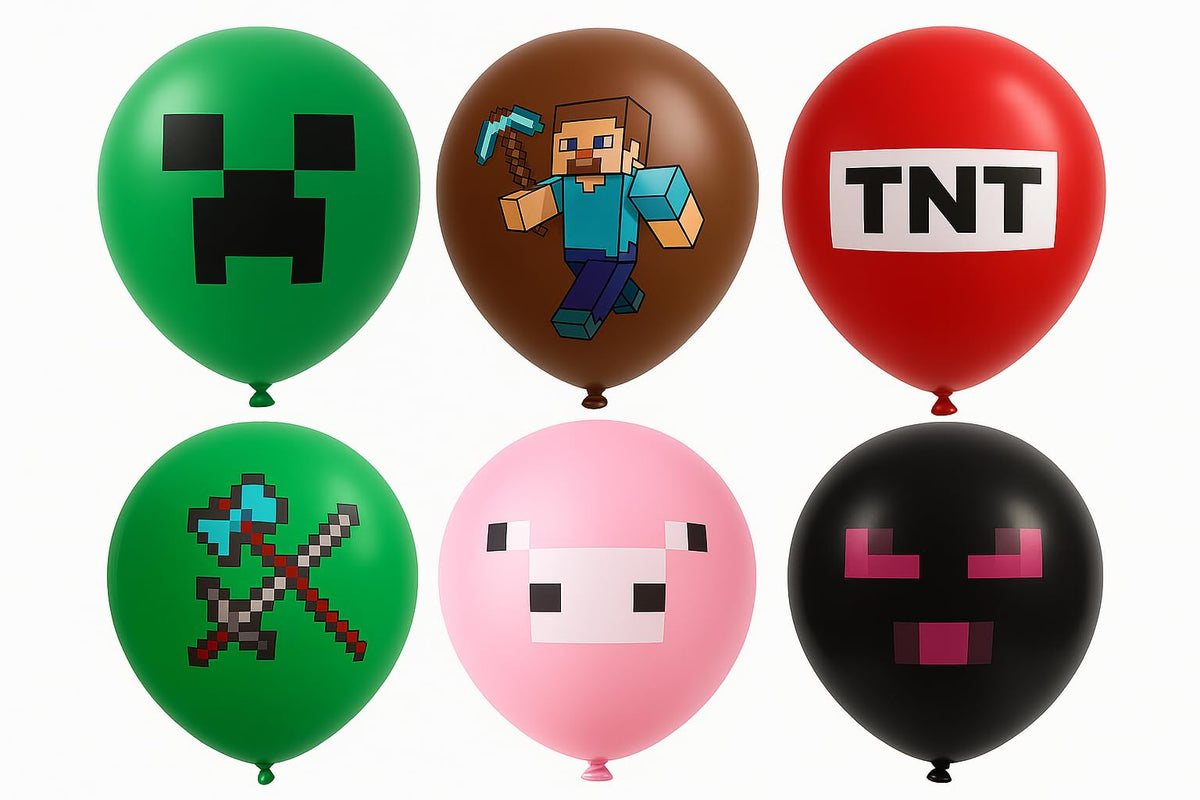JenJen Tradition mining fun balloon green pixel monster for colorful party decor