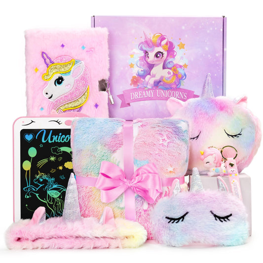 Jenria glowing unicorn blanket glows in the dark for magical bedtimes
