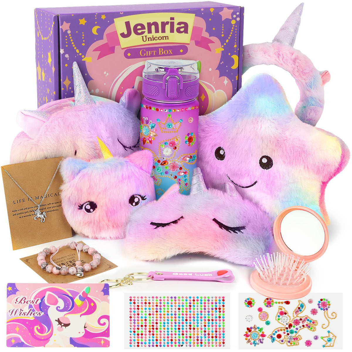 Jenria unicorn gift set plush crossbody bag ideal for on-the-go storage and play
