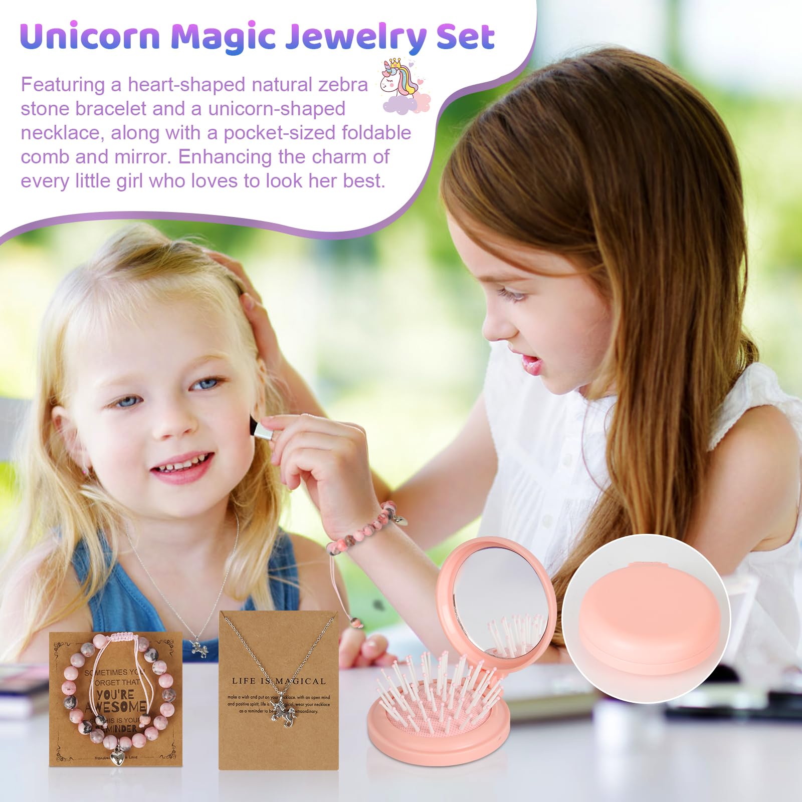Jenria unicorn gift set plush star toy with LED light for bedtime comfort