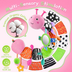 JENTXON caterpillar crinkle textures stimulate tactile exploration for infants