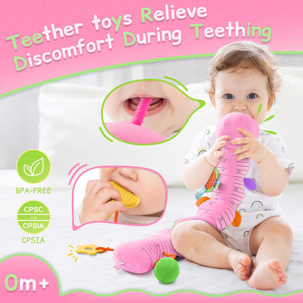 JENTXON teething caterpillar toy supports soothing mouthing experiences