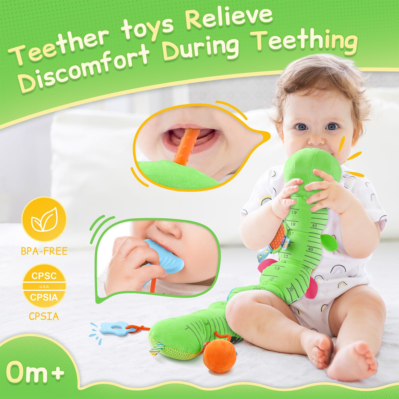 JENTXON soft teething-friendly textures soothe gums during playtime