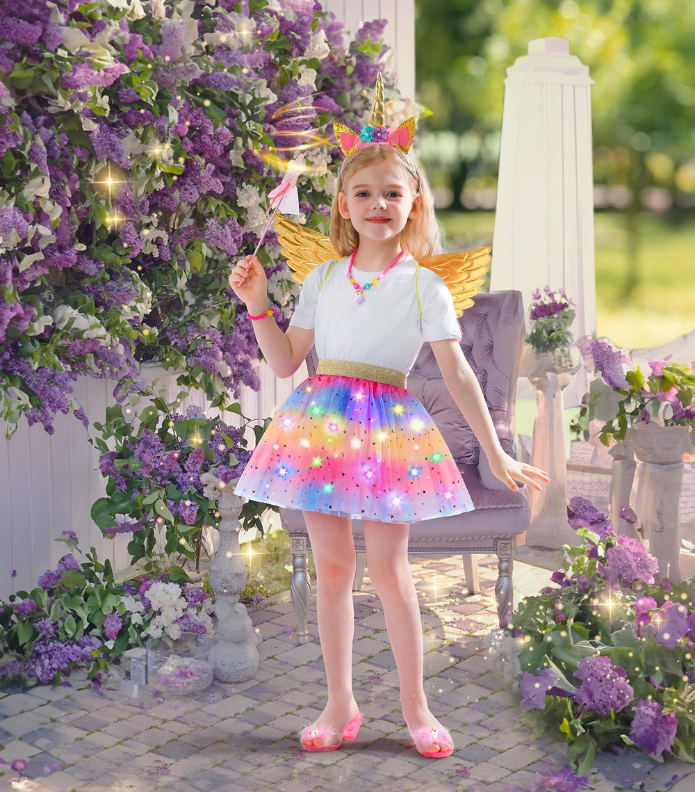 Jeowoqao colorful bracelets add sparkle to pretend outfits