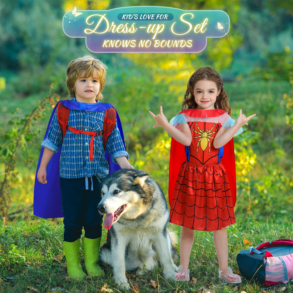 Jeowoqao elastic waist skirts grow with kids during long dress up sessions.