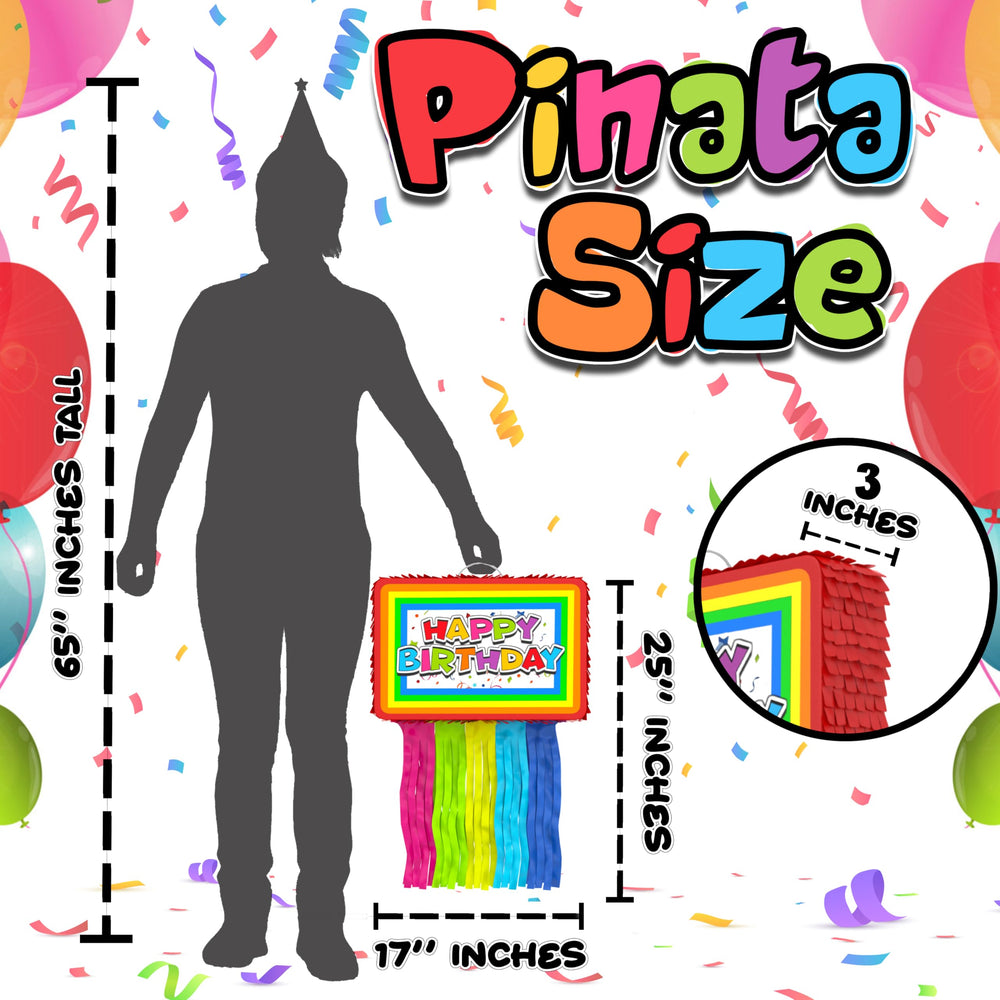 Jergrim Pinata multicolor confetti bag adds extra celebration pop.