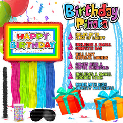 Jergrim Pinata with wooden hitting stick for interactive celebration.