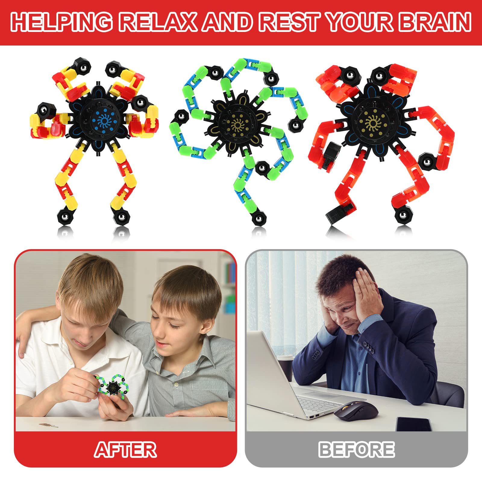 Jerify transformable chain robot toys – compact 13.5 x 13.5 cm for travel fun