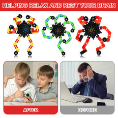 Jerify transformable chain robot toys – compact 13.5 x 13.5 cm for travel fun