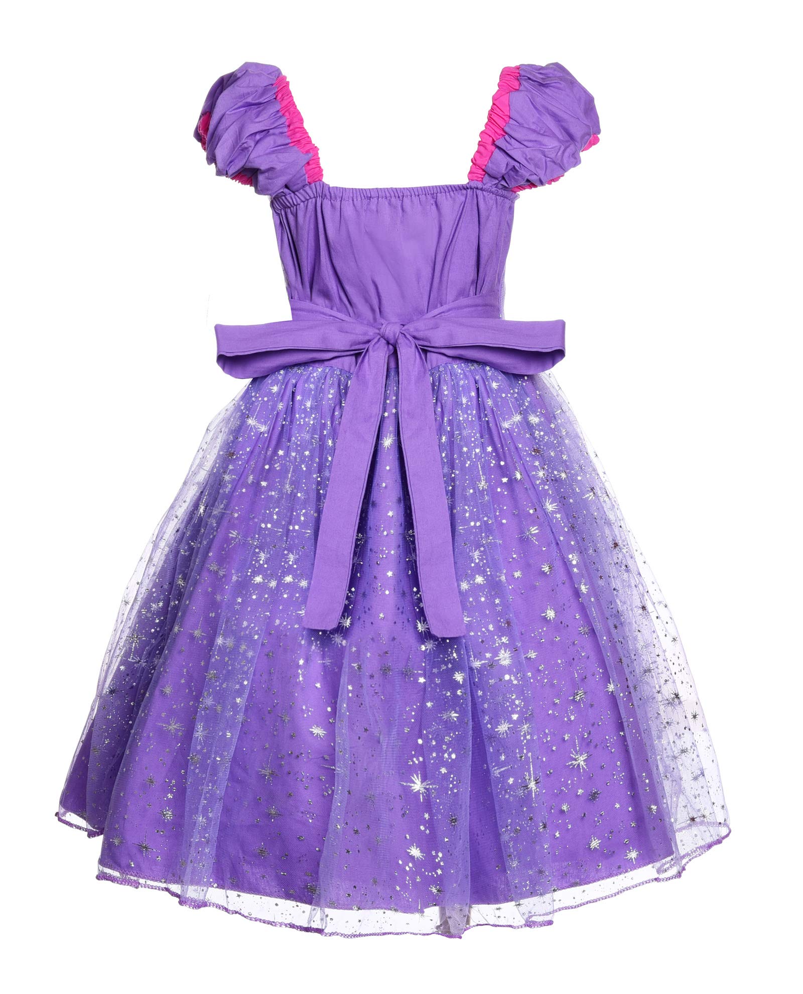 JerrisApparel princess dress back belt detail for easy pullover wear.