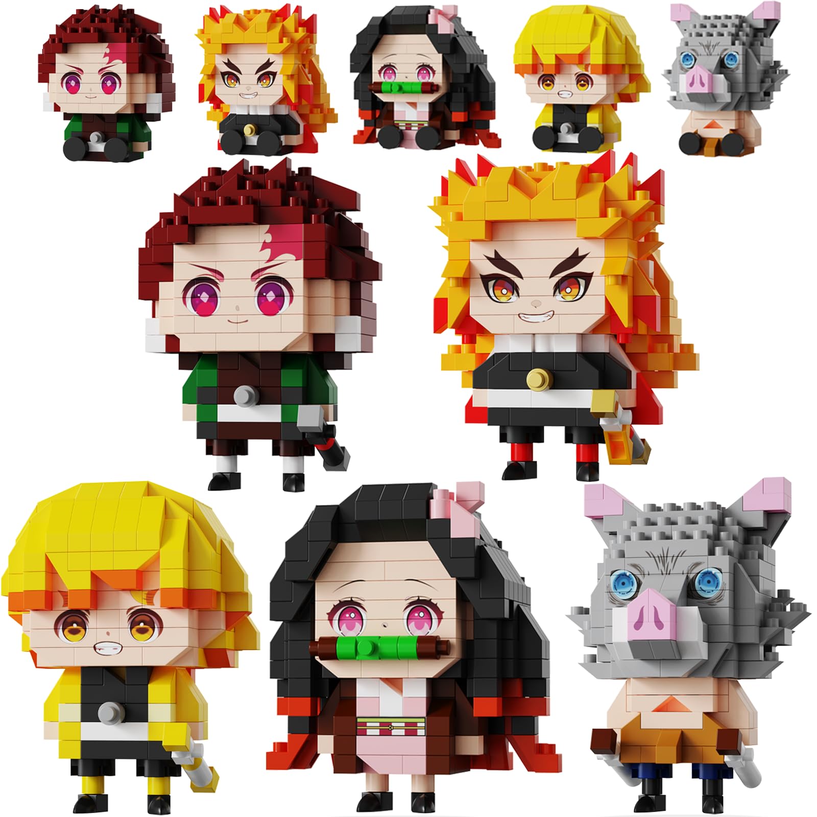 JESGO 5-kill-demon-figures-set for eye-catching shelf display