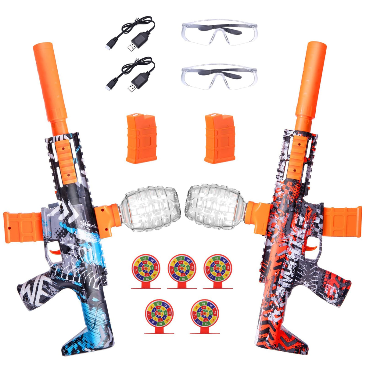 JESKH two-player blaster setup enables quick outdoor play and teamwork.
