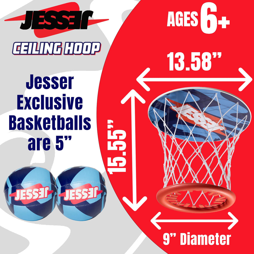 Jesser ceiling hoop in bedroom setup ideal for quick practice.